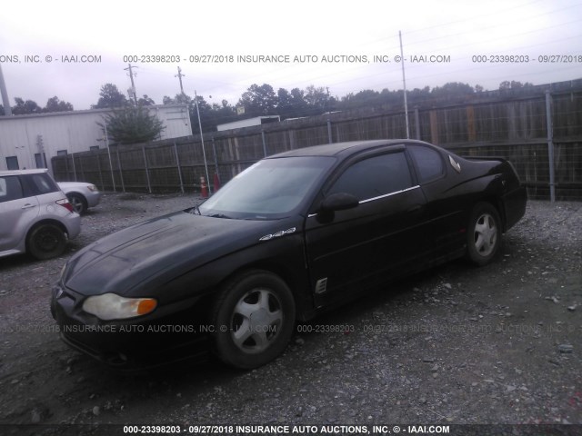 2G1WX12K4Y9281403 - 2000 CHEVROLET MONTE CARLO SS შავი ფოტო 2