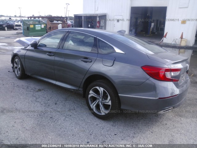 1HGCV2F55JA004619 - 2018 HONDA ACCORD EXL GRAY photo 3