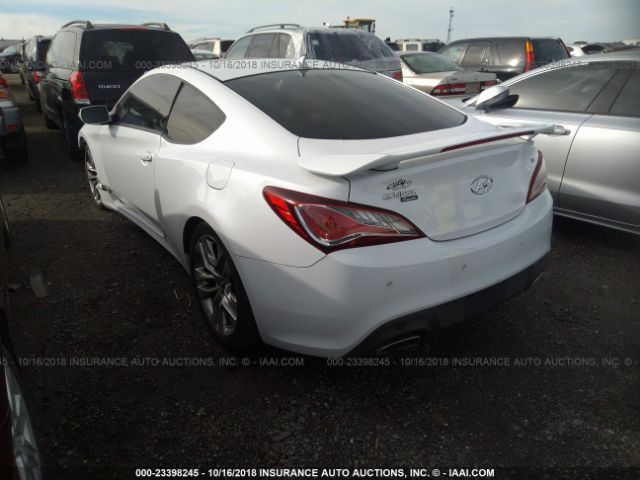 KMHHU6KJ2EU120877 - 2014 HYUNDAI GENESIS COUPE 3.8L WHITE photo 3