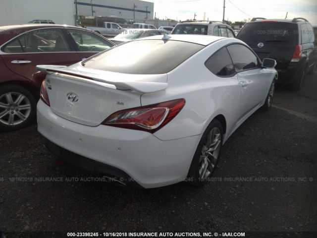 KMHHU6KJ2EU120877 - 2014 HYUNDAI GENESIS COUPE 3.8L WHITE photo 4