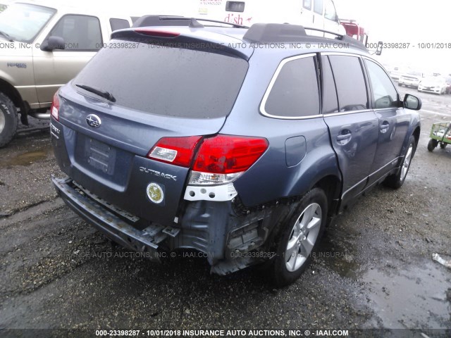 4S4BRCJC6D3263876 - 2013 SUBARU OUTBACK 2.5I LIMITED GRAY photo 4