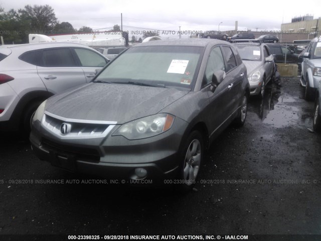 5J8TB18277A024482 - 2007 ACURA RDX GRAY photo 2