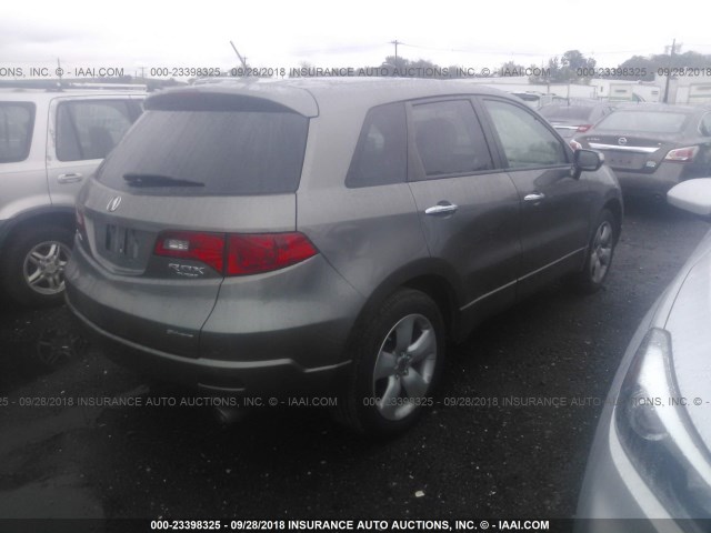 5J8TB18277A024482 - 2007 ACURA RDX GRAY photo 4