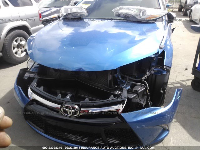 4T1BF1FK5GU511546 - 2016 TOYOTA CAMRY LE/XLE/SE/XSE BLUE photo 6