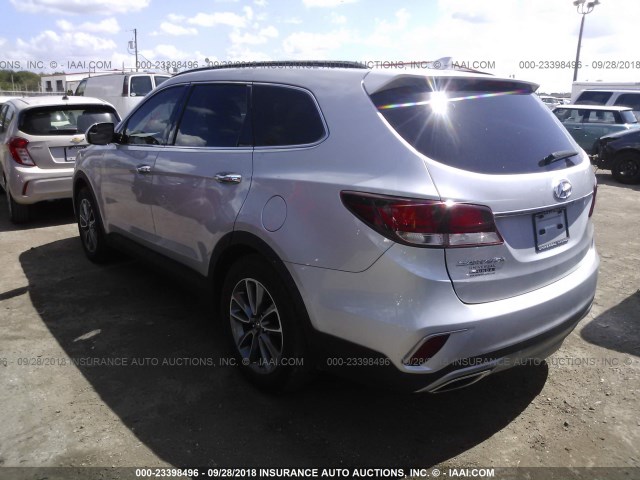 KM8SM4HF1HU174298 - 2017 HYUNDAI SANTA FE SE SILVER photo 3