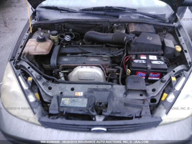 1FAFP38392W335558 - 2002 FORD FOCUS ZTS GRAY photo 10