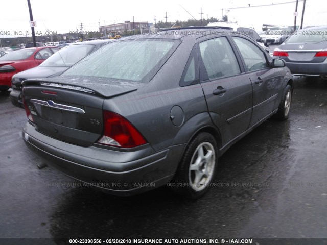 1FAFP38392W335558 - 2002 FORD FOCUS ZTS GRAY photo 4