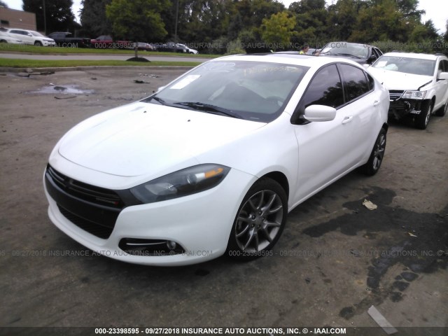 1C3CDFBB3ED696084 - 2014 DODGE DART SXT WHITE photo 2