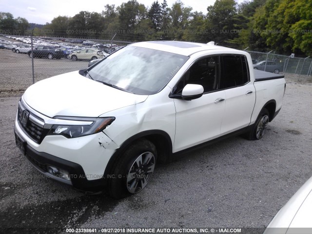 5FPYK3F71HB037128 - 2017 HONDA RIDGELINE RTL WHITE photo 2