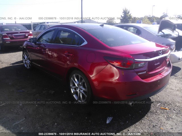 JM1GJ1W66F1167320 - 2015 MAZDA 6 GRAND TOURING RED photo 3