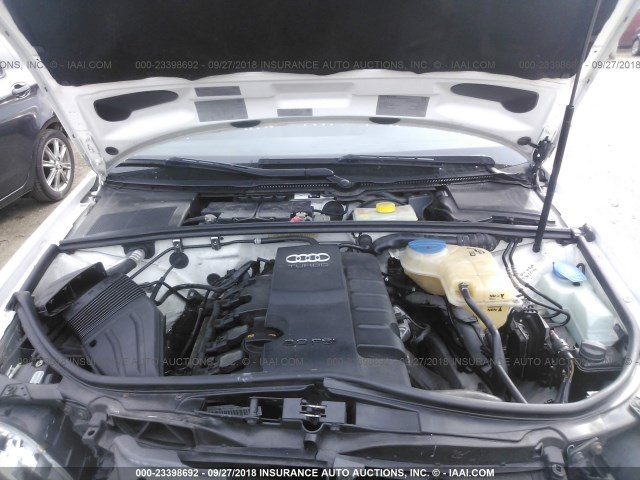 WAUDF78E87A241136 - 2007 AUDI A4 2.0T QUATTRO WHITE photo 10