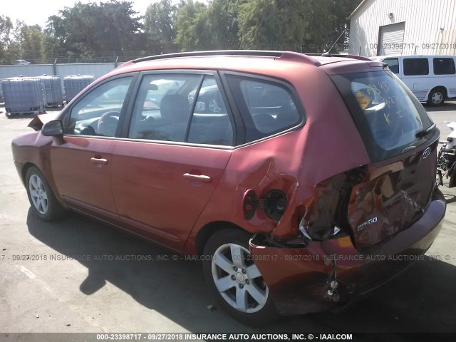 KNAFG526877110653 - 2007 KIA RONDO LX/EX RED photo 3