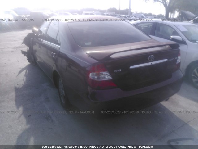 4T1BE32K63U135096 - 2003 TOYOTA CAMRY LE/XLE/SE Марун фото 3