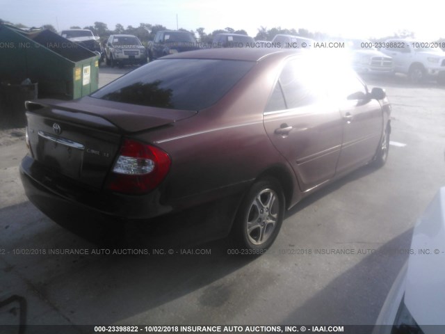 4T1BE32K63U135096 - 2003 TOYOTA CAMRY LE/XLE/SE Марун фото 4