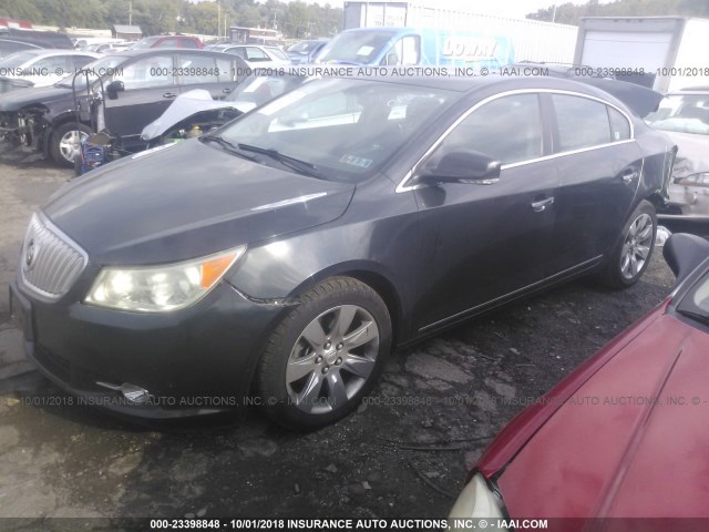 1G4GE5EV1AF249225 - 2010 BUICK LACROSSE CXS BLACK photo 2
