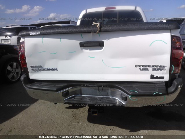 5TEKU72N87Z411333 - 2007 TOYOTA TACOMA DBL CAB PRERUNNER LNG BED WHITE photo 6