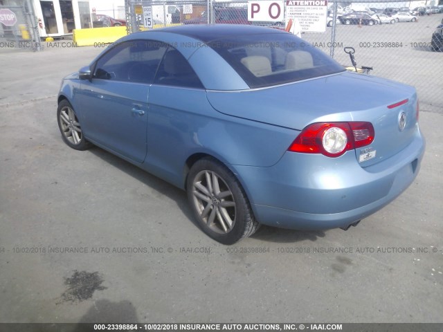 WVWFA71F89V019284 - 2009 VOLKSWAGEN EOS LUX Light Blue photo 3