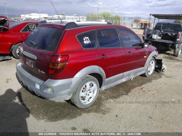 5Y2SL65857Z439945 - 2007 PONTIAC VIBE RED photo 4