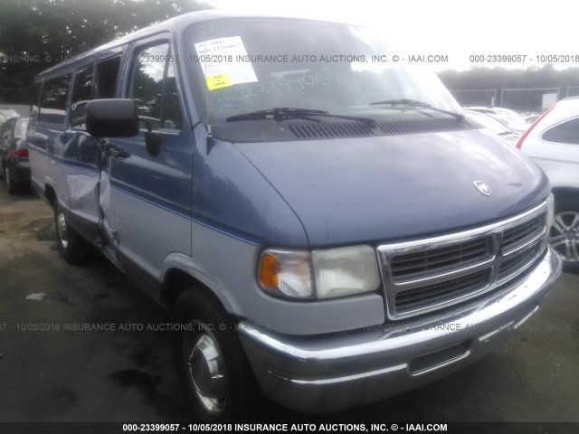 2B5WB35Z9VK504364 - 1997 DODGE RAM WAGON B3500 BLUE photo 1