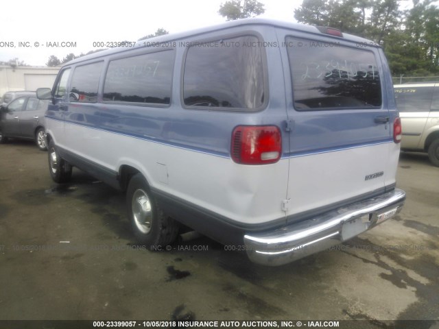 2B5WB35Z9VK504364 - 1997 DODGE RAM WAGON B3500 BLUE photo 3