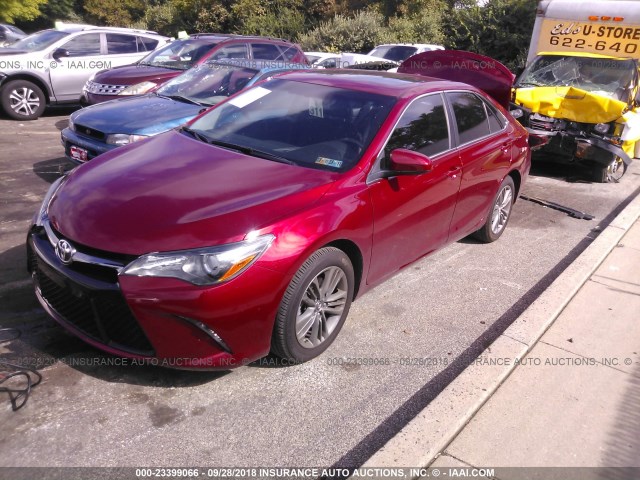4T1BF1FK0HU708433 - 2017 TOYOTA CAMRY LE/XLE/SE/XSE MAROON photo 2