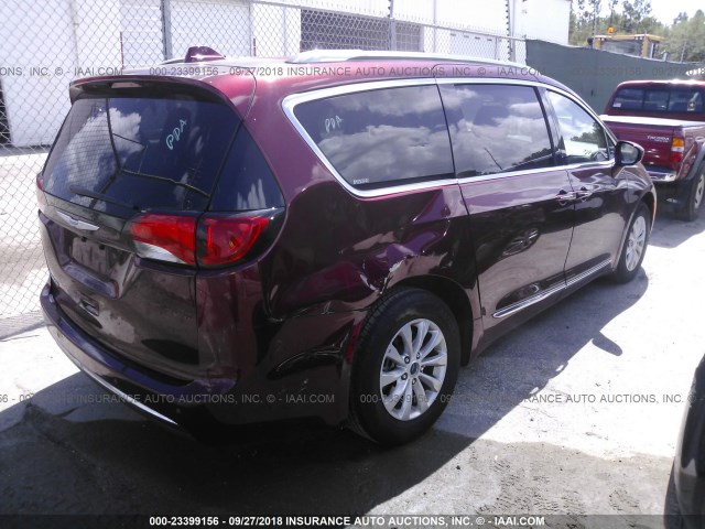 2C4RC1BGXJR210949 - 2018 CHRYSLER PACIFICA TOURING L BURGUNDY photo 4