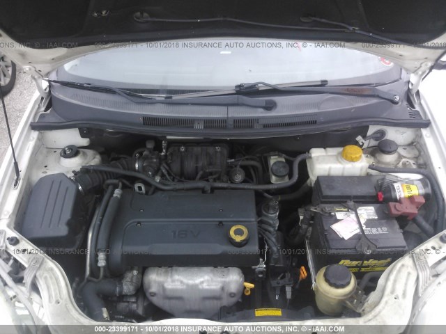 KL1TD566X8B006342 - 2008 CHEVROLET AVEO LS WHITE photo 10