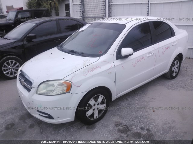 KL1TD566X8B006342 - 2008 CHEVROLET AVEO LS WHITE photo 2