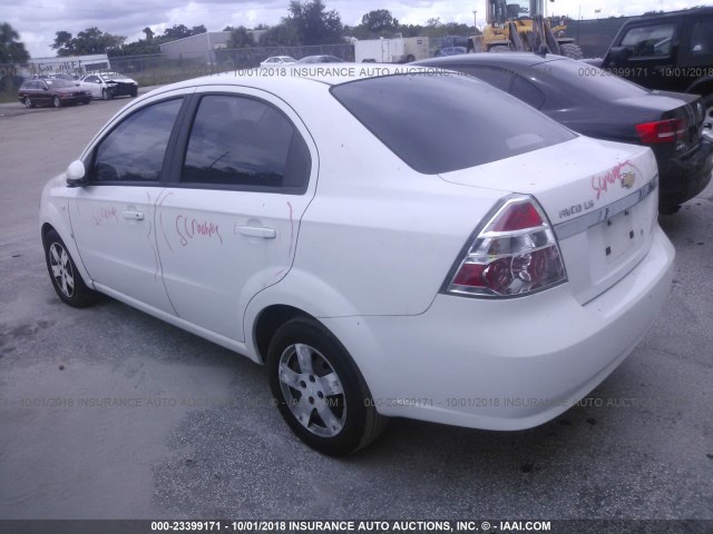 KL1TD566X8B006342 - 2008 CHEVROLET AVEO LS WHITE photo 3