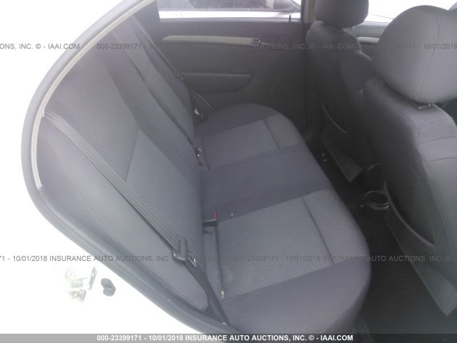 KL1TD566X8B006342 - 2008 CHEVROLET AVEO LS WHITE photo 8