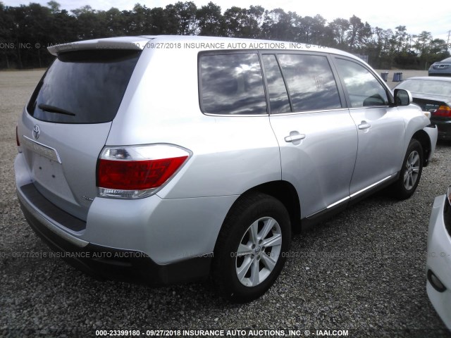 5TDBK3EH1DS223170 - 2013 TOYOTA HIGHLANDER PLUS/SE GRAY photo 4