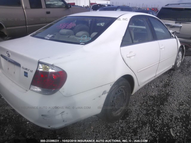 4T1BE32K85U408364 - 2005 TOYOTA CAMRY LE/XLE/SE WHITE photo 4