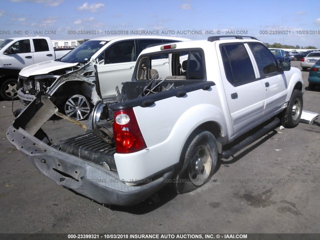 1FMZU67K94UA10199 - 2004 FORD EXPLORER SPORT TR  WHITE photo 4