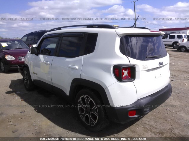 ZACCJABT1FPB34008 - 2015 JEEP RENEGADE LATITUDE WHITE photo 3