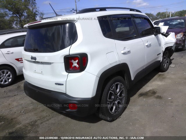 ZACCJABT1FPB34008 - 2015 JEEP RENEGADE LATITUDE WHITE photo 4