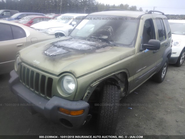 1J4GL48K33W734369 - 2003 JEEP LIBERTY SPORT/FREEDOM მწვანე ფოტო 2