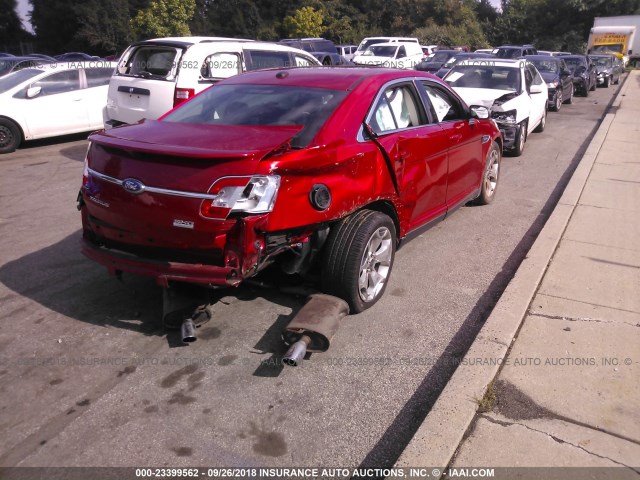 1FAHP2KT9CG137165 - 2012 FORD TAURUS SHO RED photo 4