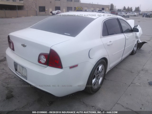 1G1ZC5EB4AF257983 - 2010 CHEVROLET MALIBU 1LT WHITE photo 4