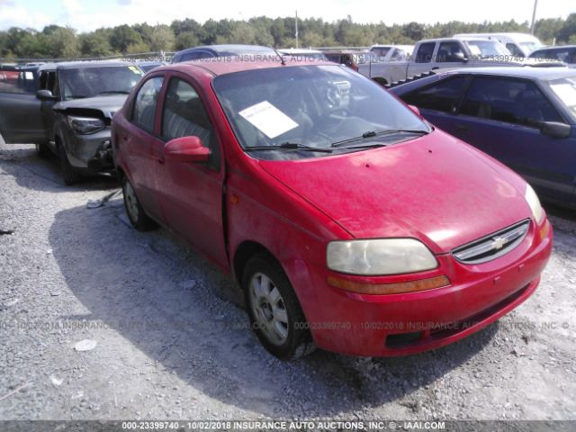 KL1TJ52674B137818 - 2004 CHEVROLET AVEO LS RED photo 1