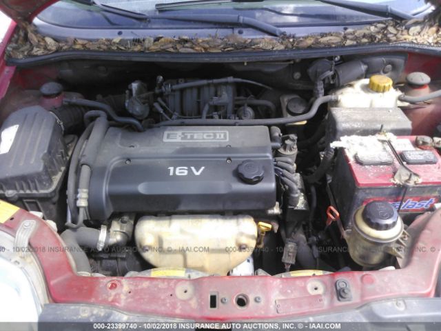 KL1TJ52674B137818 - 2004 CHEVROLET AVEO LS RED photo 10