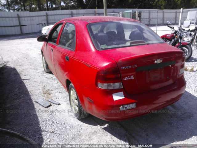 KL1TJ52674B137818 - 2004 CHEVROLET AVEO LS RED photo 3