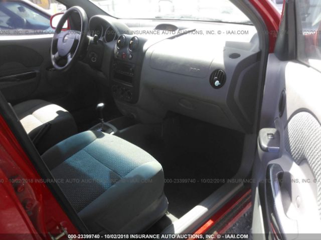 KL1TJ52674B137818 - 2004 CHEVROLET AVEO LS RED photo 5