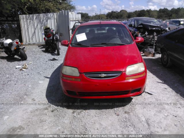 KL1TJ52674B137818 - 2004 CHEVROLET AVEO LS RED photo 6
