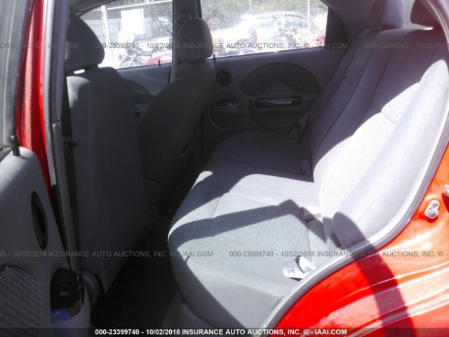 KL1TJ52674B137818 - 2004 CHEVROLET AVEO LS RED photo 8