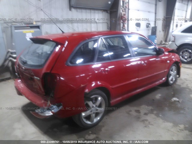 JM1BJ245031182045 - 2003 MAZDA PROTEGE PR5 RED photo 4