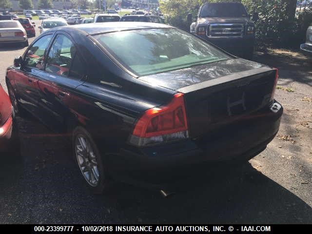 YV1RS53D212001552 - 2001 VOLVO S60 T5 BLACK photo 3