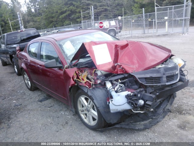 1B3LC56K68N178327 - 2008 DODGE AVENGER SXT RED photo 1