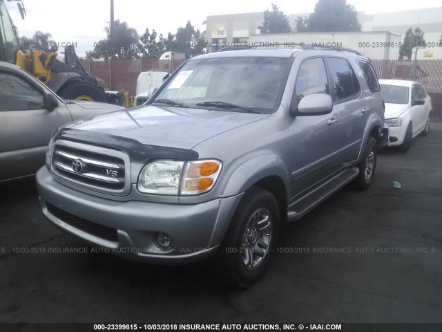 5TDZT38A34S205277 - 2004 TOYOTA SEQUOIA LIMITED SILVER photo 2
