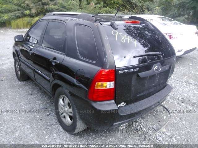 KNDJF723257059844 - 2005 KIA NEW SPORTAGE  BLACK photo 3