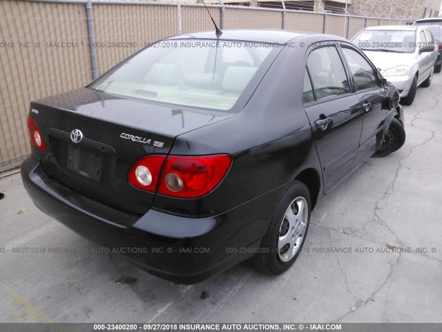 JTDBR32E852065795 - 2005 TOYOTA COROLLA CE/LE BLACK photo 4